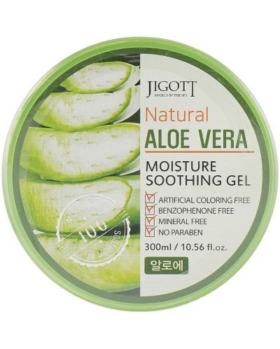 Jigott Natural Гел за лице и тяло Aloe Vera, 300 ml - 1