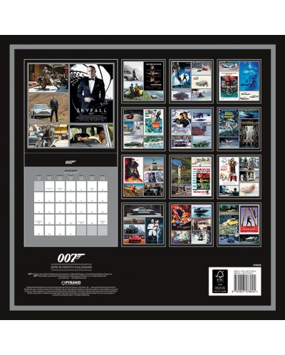 Календар Pyramid - James Bond 2019 - 2