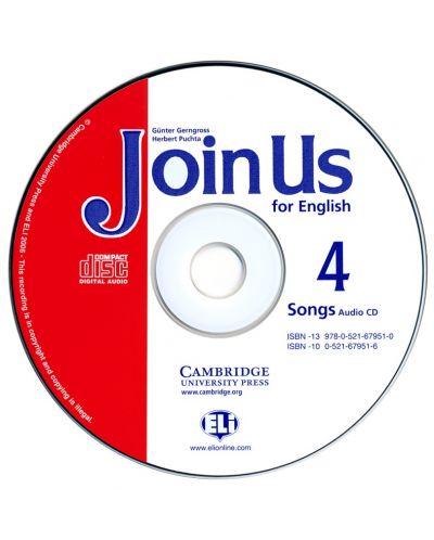 Join Us for English 4: Английски език - ниво A1 (CD с песни) - 2