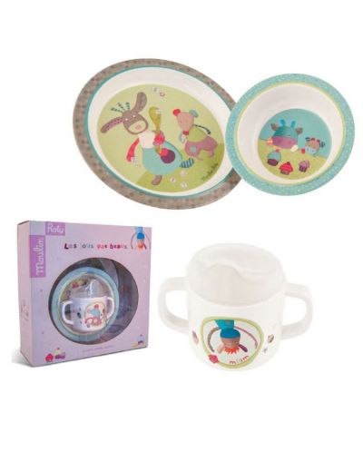 Комплект съдове за хранене Moulin Roty Jolis pas Beaux