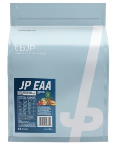 JP EAA Fermented Aminos, тропически плодове, 1000 g, Trained by JP - 1