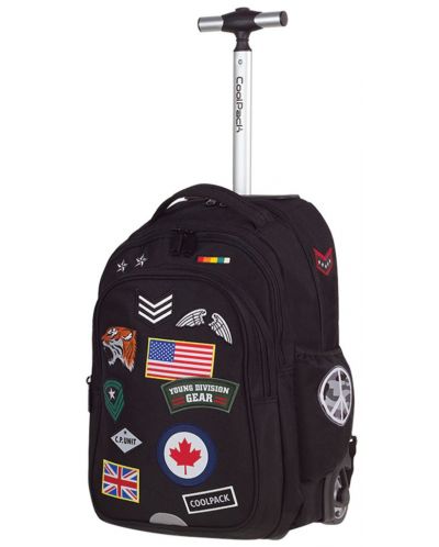 Раница с колелца Cool Pack Junior Trolley - Badges Black