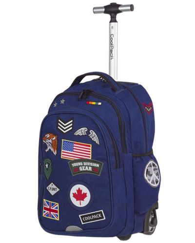 Раница с колелца Cool Pack Junior Trolley - Badges Navy