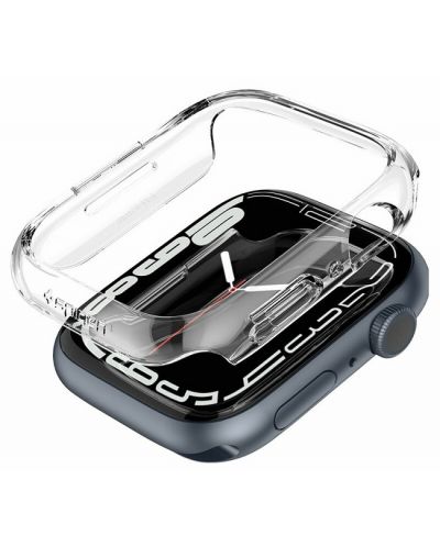 Рамка Spigen - Thin Fit, Apple Watch 7, 45 mm, прозрачна - 2