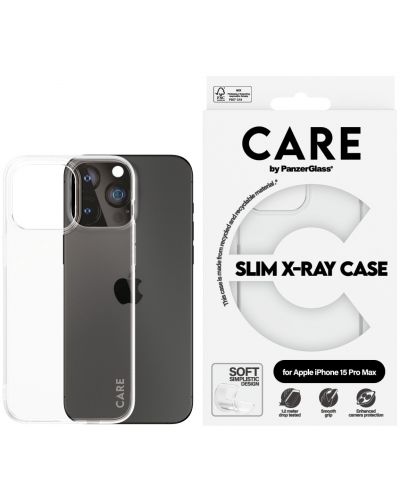 Калъф CARE - Fashion X-Ray Soft, iPhone 15 Pro Max, прозрачен - 1