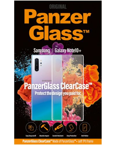 Калъф PanzerGlass - ClearCase, Galaxy Note 10 Plus, прозрачен - 2