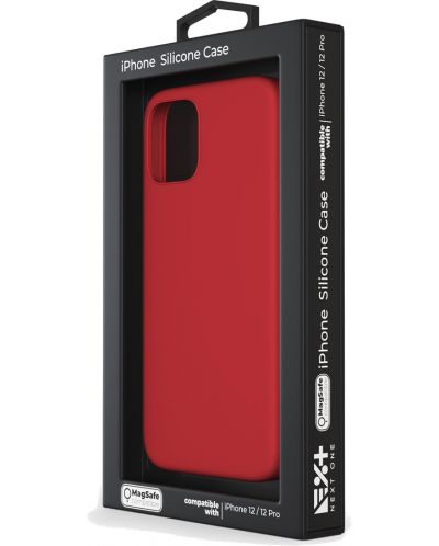 Калъф Next One - Silicon MagSafe, iPhone 12/12 Pro, червен - 6
