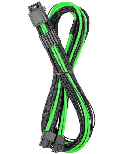 Кабел CableMod - Pro ModMesh 12VHPWR, 16-Pin/2x 8-Pin, черен/зелен - 2