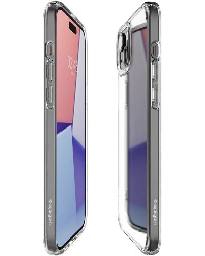 Калъф Spigen - Ultra Hybrid, iPhone 15 Plus, Crystal Clear - 7