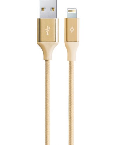 Кабел ttec - AlumiCable, USB-A/Lightning, 1.2 m, златист - 1