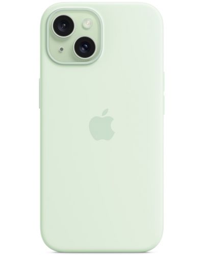 Калъф Apple - Silicone, iPhone 15, MagSafe, Soft Mint - 1