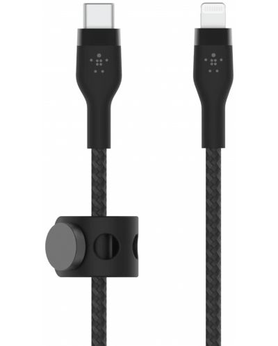 Кабел Belkin - Boost Charge, USB-C/Lightning, Braided silicone, 2 m, черен - 2