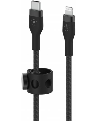 Кабел Belkin - Boost Charge, USB-C/Lightning, Braided silicone, 2 m, черен - 1