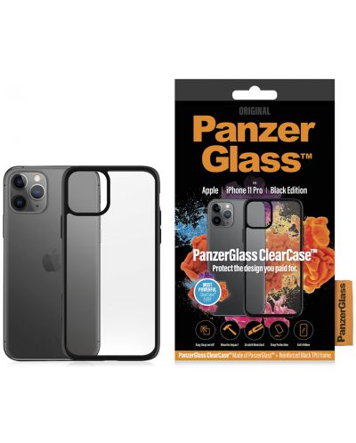 Калъф PanzerGlass - Clear, iPhone 11 Pro, прозрачен/черен - 3