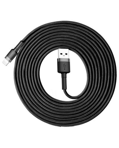 Кабел Baseus - Cafule, USB-A/Lightning, 3 m, черен - 4