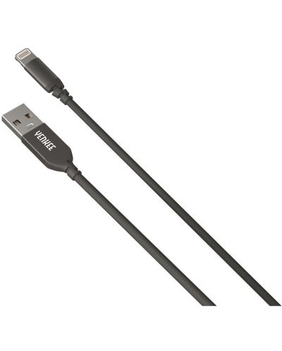 Кабел Yenkee - 611 BK, USB-A/Lightning, 1 m, черен - 2
