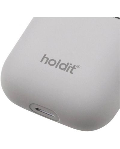 Калъф за слушалки Holdit - Silicone, AirPods 1/2, сив - 3