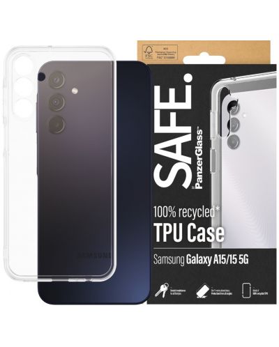 Калъф Safe - TPU, Galaxy A15 5G, прозрачен - 1