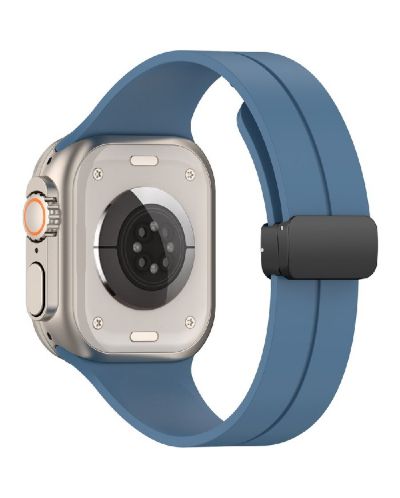 Каишка Techsuit - W011 Silicone, Apple Watch, 38/40/41 mm, синя - 1