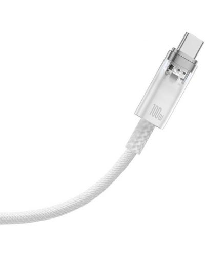 Кабел Baseus - Explorer CATS010502, USB-A/USB-C, 2 m, бял - 2