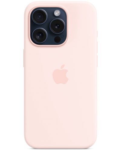 Калъф Apple - Silicone MagSafe, iPhone 15 Pro, Light Pink - 5