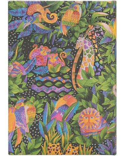 Календар-бележник Paperblanks Jungle Song - 13 х 18 cm, 80 листа, 2024 - 2