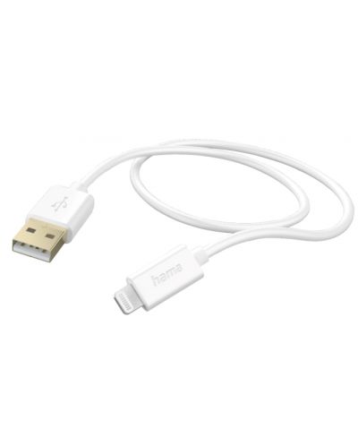 Кабел Hama - 201581, USB-А/Lightning, 1.5 m, бял - 1