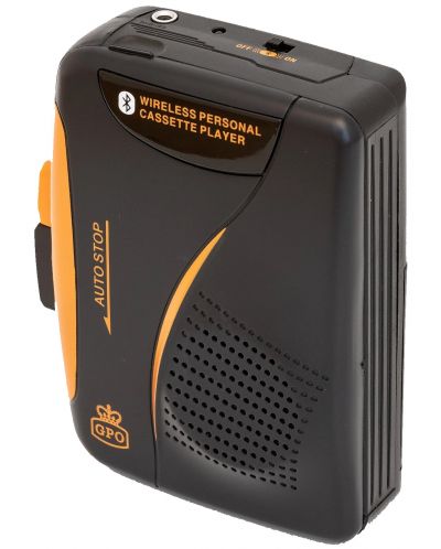 Касетофон GPO - Cassette Walkman Bluetooth, черен/оранжев - 2