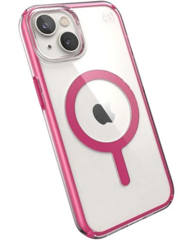 Калъф Speck - Presidio Perfect Clear Geo MagSafe, iPhone 14, розов - 2