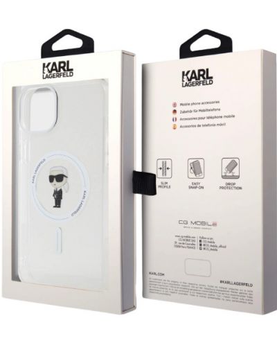 Калъф Karl Lagerfeld - IML Ikonik, iPhone 15 Plus, прозрачен - 6