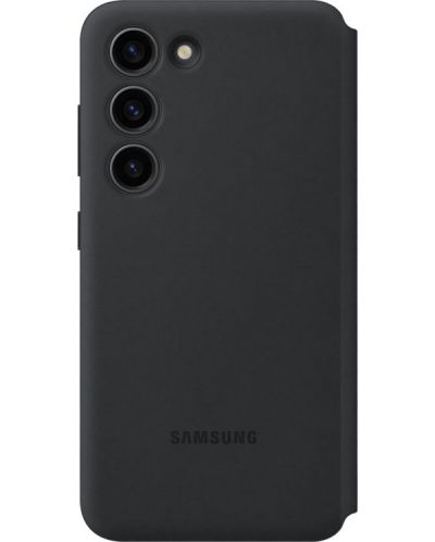 Калъф Samsung - Clear View, Galaxy S23 Plus, черен - 2