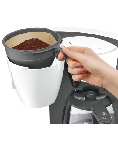 Кафемашина за шварц кафе Bosch - TKA6A041, 1.2 l, бяла/сива - 2