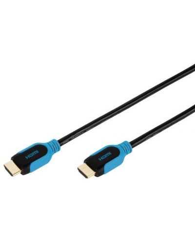 Кабел Vivanco - 42956, HDMI/HDMI с Ethernet, 2.5m, син/черен - 1