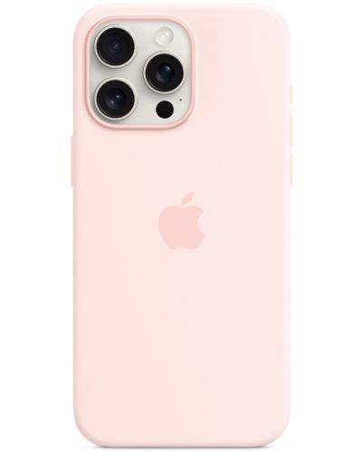 Калъф Apple - Silicone MagSafe, iPhone 15 Pro Max, Light Pink - 3
