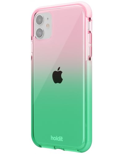 Калъф Holdit - SeeThru, iPhone 11/XR, Grass green/Bright Pink - 2