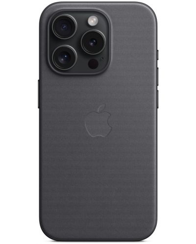 Калъф Apple - FineWoven MagSafe, iPhone 15 Pro, черен - 6
