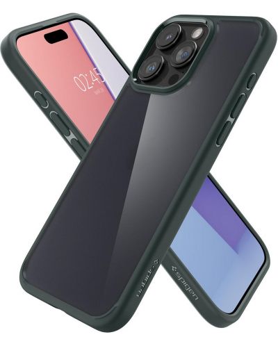 Калъф Spigen - Ultra Hybrid, iPhone 15 Pro, Frost Green - 5