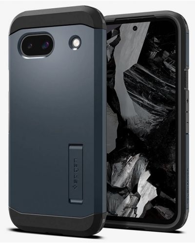 Калъф Spigen - Tough Armor, Google Pixel 8a, Metal Slate - 2