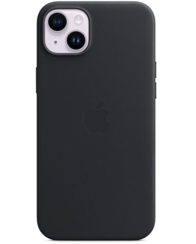 Калъф Apple - Leather MagSafe, iPhone 14 Plus, Midnight - 1