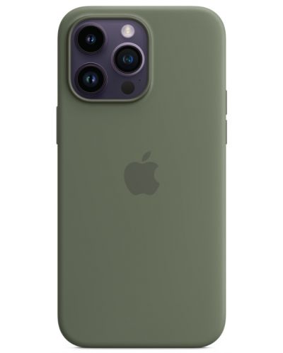 Калъф Apple - Silicone MagSafe, iPhone 14 Pro Max, Olive - 1