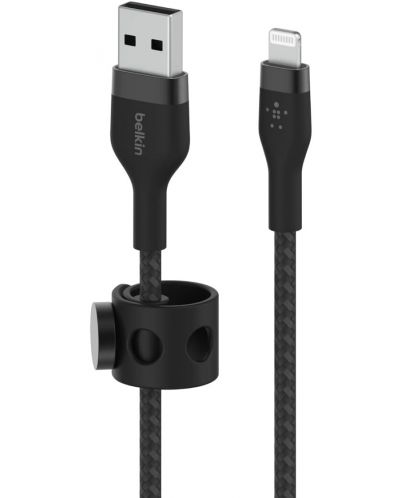 Кабел Belkin - Boost Charge, USB-A/Lightning, Braided silicone, 3 m, черен - 1