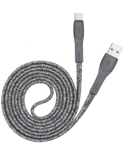 Кабел Rivacase - PS6102GR12, USB-C/USB-А, 1.2 m, сив - 5