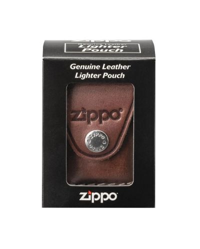 Калъф за запалка Zippo - Естествена кожа, кафяв - 4