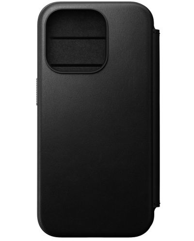 Калъф Nomad - Modern Leather Folio, iPhone 15 Pro, черен - 1