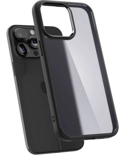 Калъф Spigen - Ultra Hybrid, iPhone 15 Pro Max, Frost Black - 6