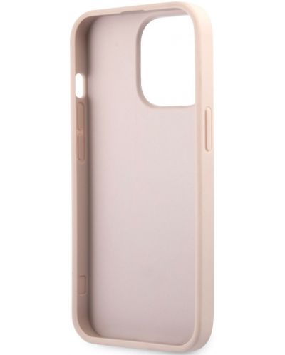Калъф Guess - PU 4G Metal Logo, iPhone 13 Pro, розов - 5