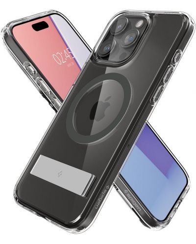 Калъф Spigen - Ultra Hybrid S, iPhone 15 Pro Max, Graphite - 4