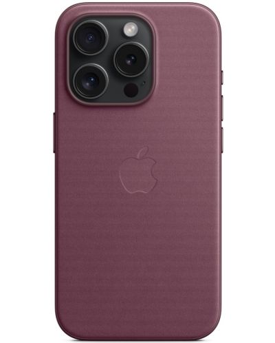 Калъф Apple - FineWoven MagSafe, iPhone 15 Pro, Mulberry - 6