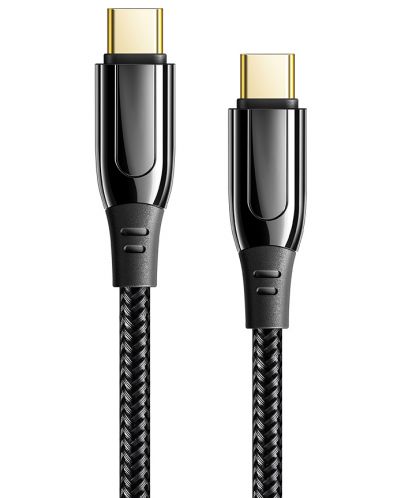 Кабел Xmart - 12256, USB-C/USB-C, 1.2 m, черен - 1