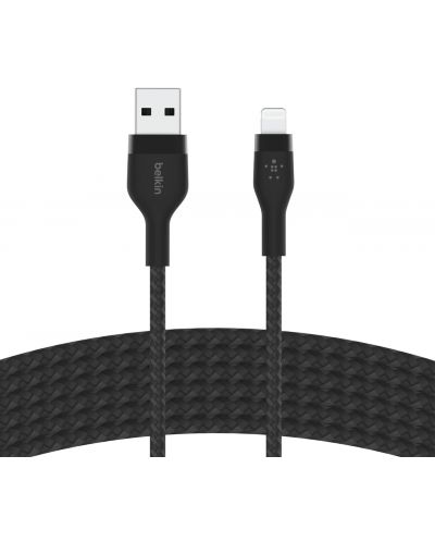 Кабел Belkin - Boost Charge, USB-A/Lightning, Braided silicone, 3 m, черен - 4
